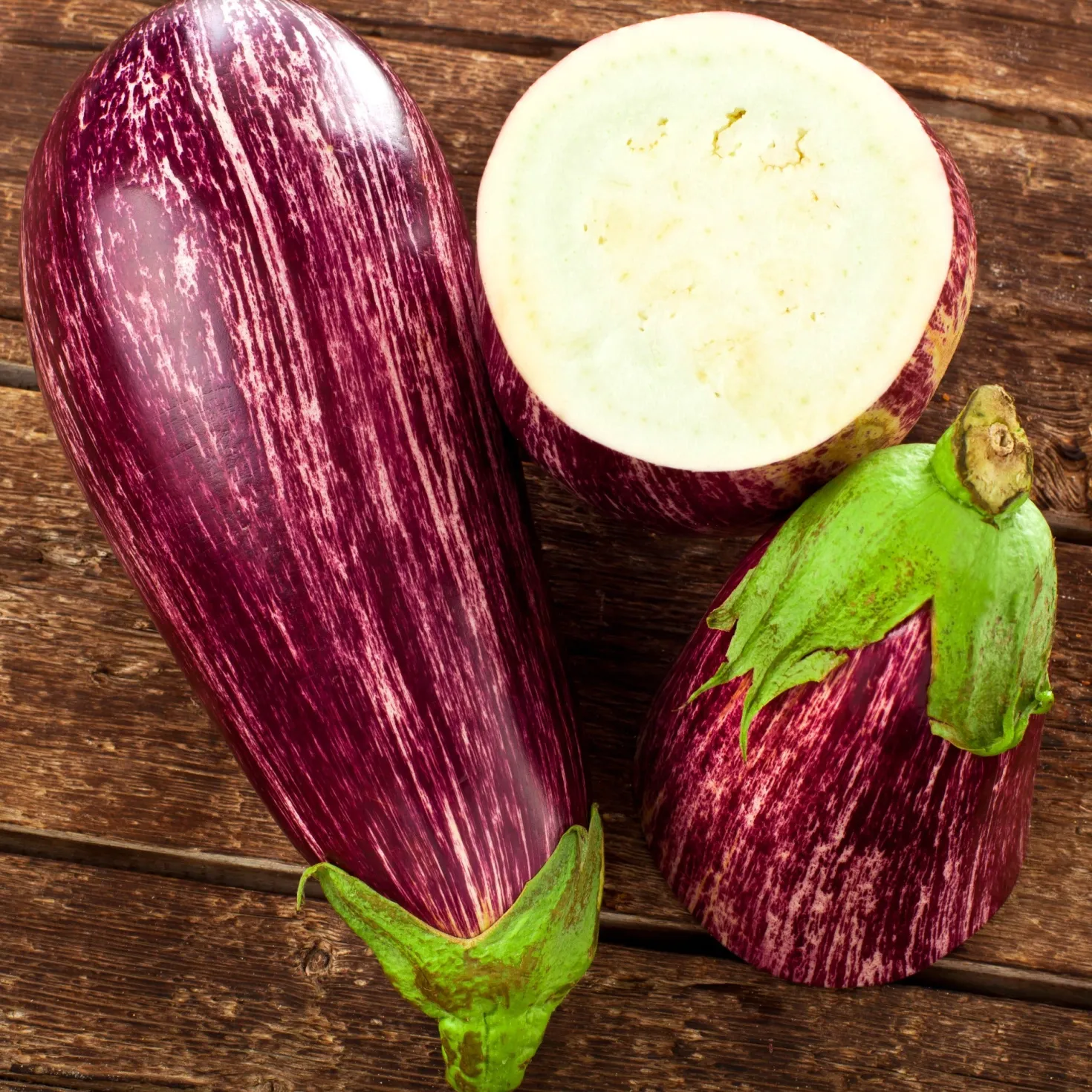 Aubergine 'Listada de Gandia' - Gestreift, mild, sonnengereift