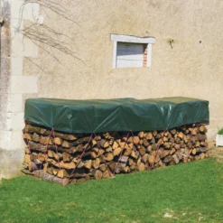 Extra starke Holz-Schutzplane - Holz sofort geschützt