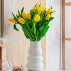 Langstielige Tulpe gelb (x5) - Leuchtend gelb, kinderleicht