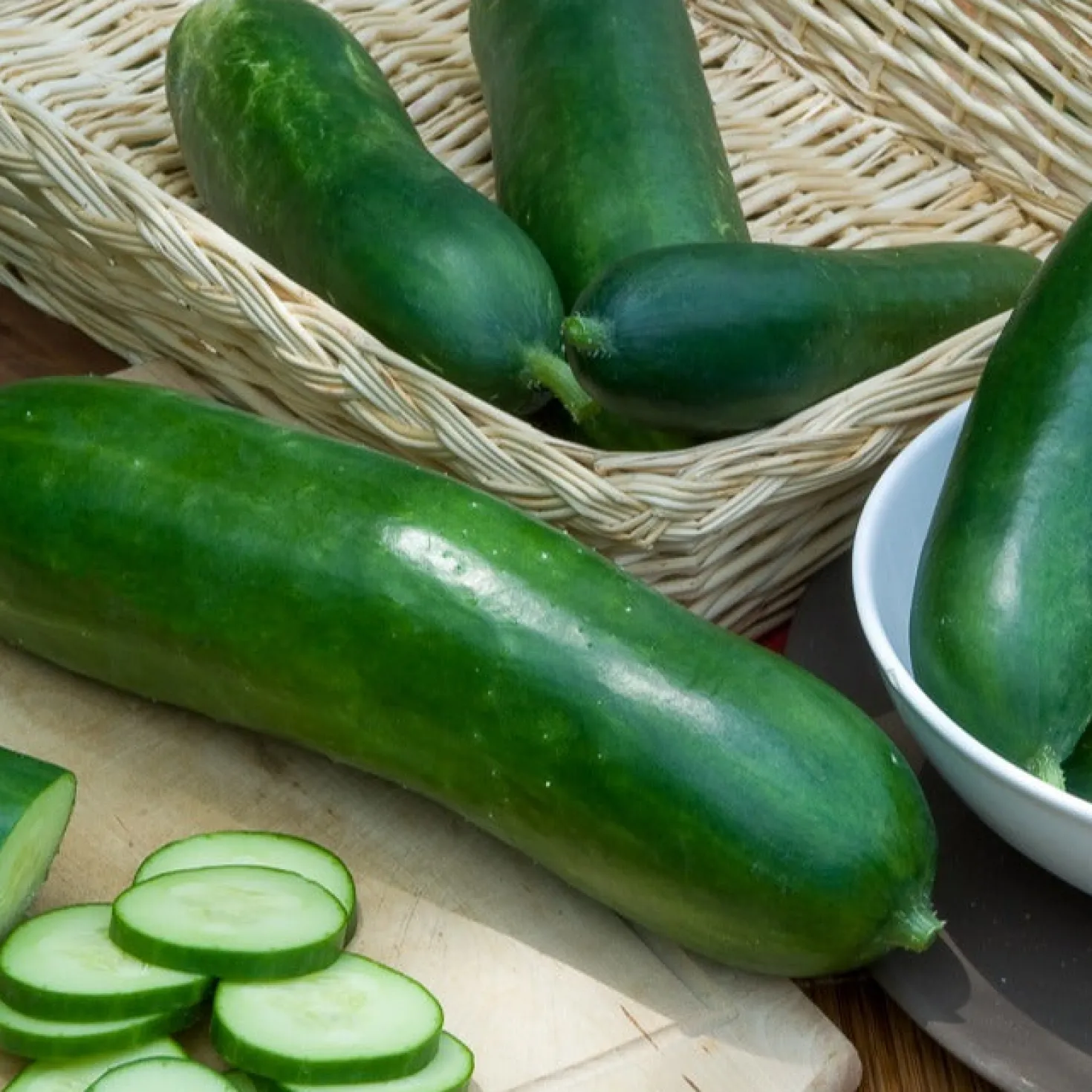 Salatgurke ‘Vert long maraîcher’ - Lange Gurken einfach ernten
